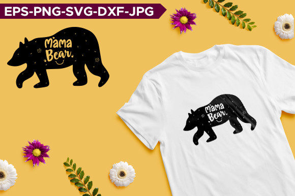 Mama Bear Typography T-shirt Design Review