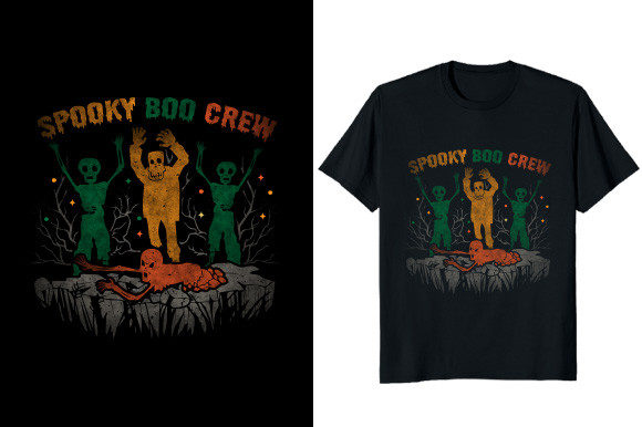 Spooky Boo Crew Halloween T-shirt Design Review